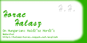 horac halasz business card